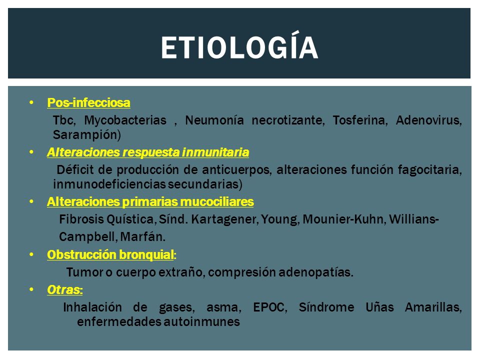 ETIOLOGÍA Pos-infecciosa