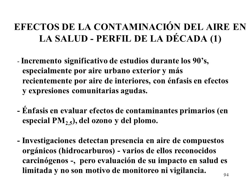 EFECTOS DE LA CONTAMINACIÓN DEL AIRE EN LA SALUD - PERFIL DE LA DÉCADA (1)