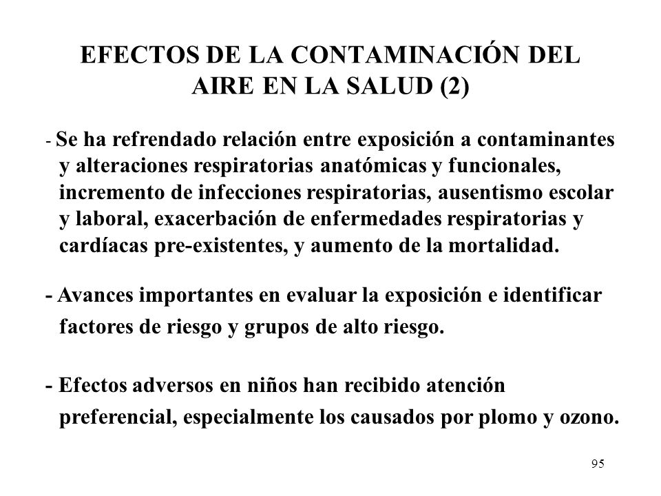 EFECTOS DE LA CONTAMINACIÓN DEL AIRE EN LA SALUD (2)