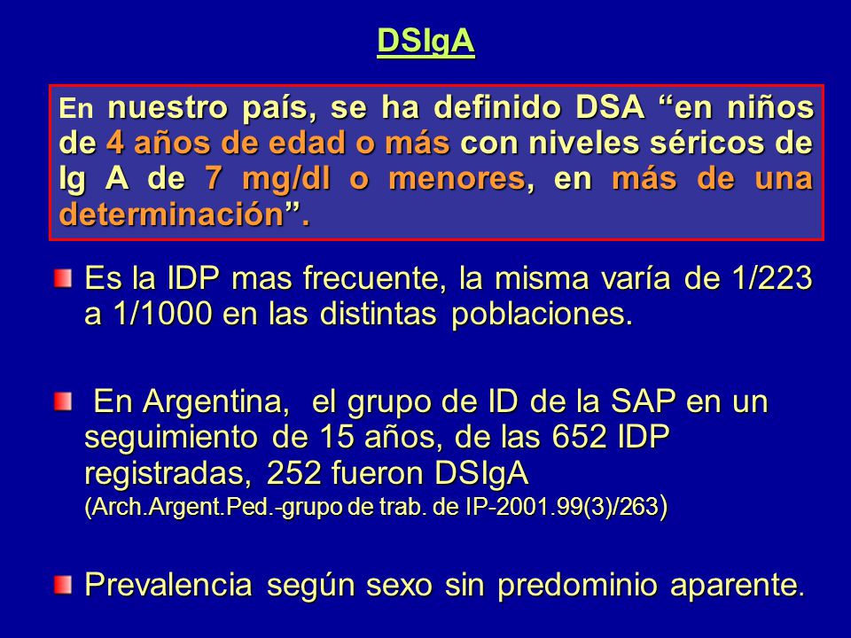 Prevalencia según sexo sin predominio aparente.