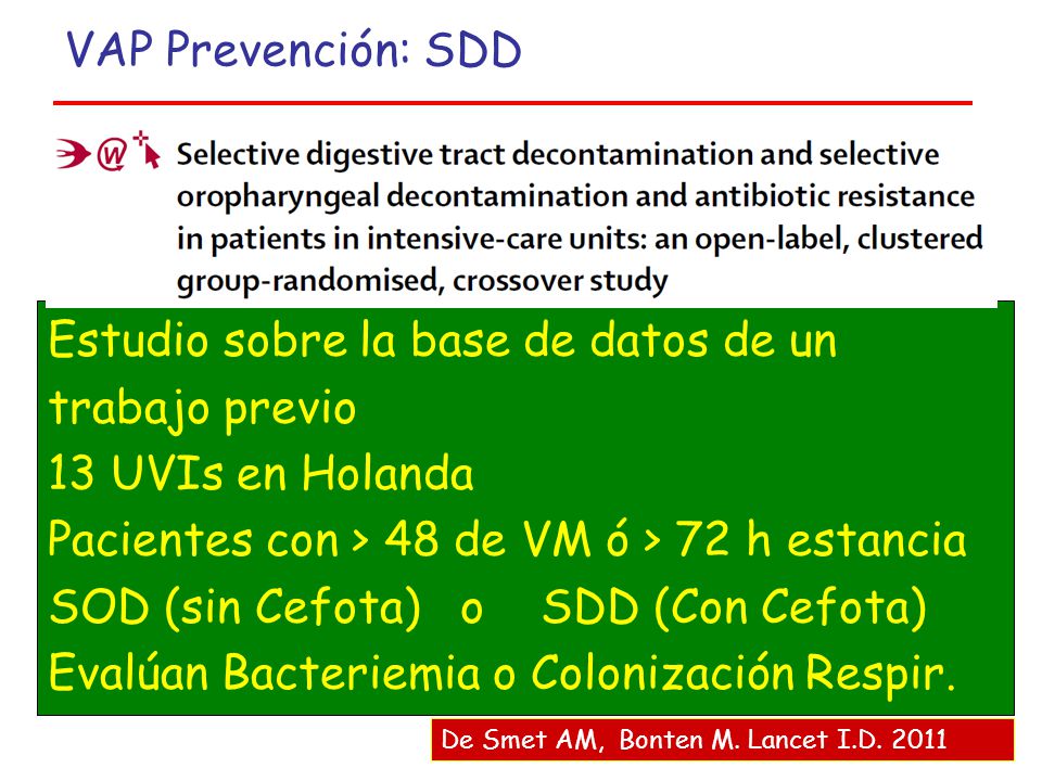 Estudio sobre la base de datos de un trabajo previo 13 UVIs en Holanda