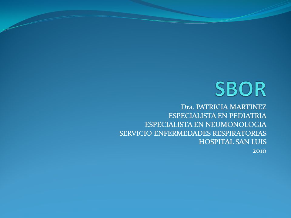 SBOR Dra. PATRICIA MARTINEZ ESPECIALISTA EN PEDIATRIA