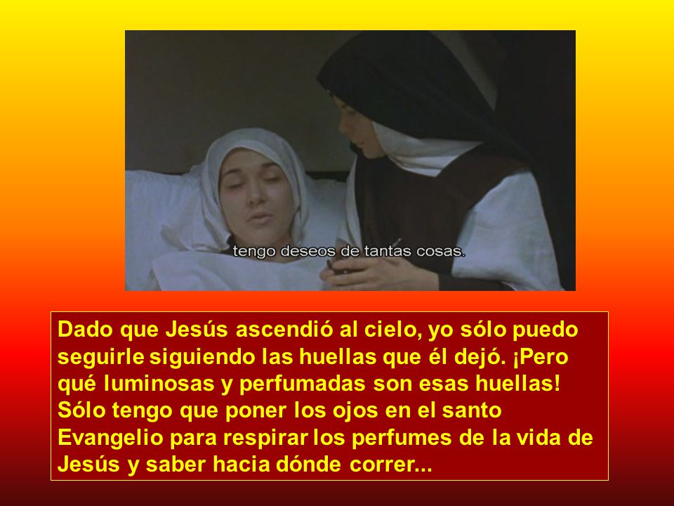 Dado que Jesús ascendió al cielo, yo sólo puedo seguirle siguiendo las huellas que él dejó.