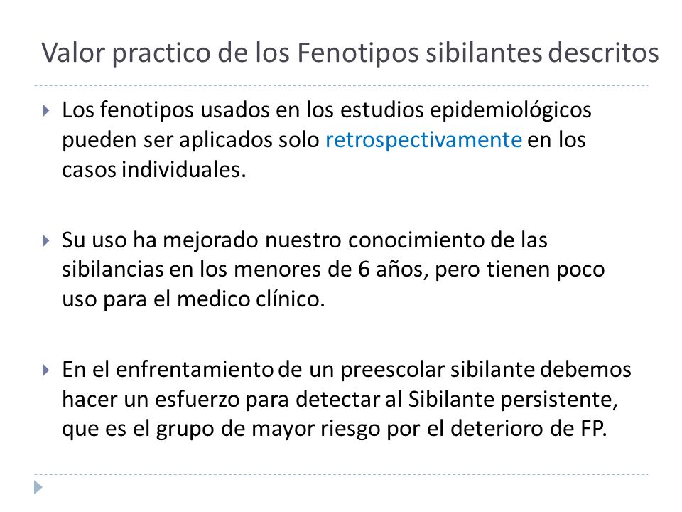 Valor practico de los Fenotipos sibilantes descritos