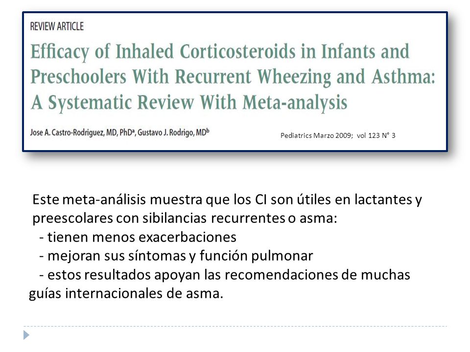 Este meta-análisis muestra que los CI son útiles en lactantes y