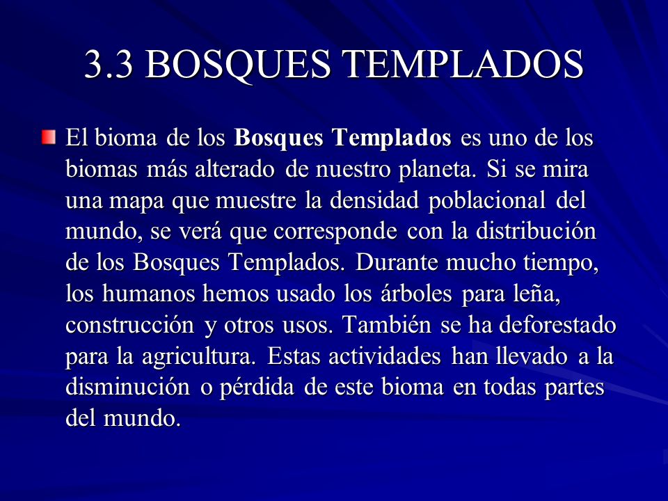 3.3 BOSQUES TEMPLADOS