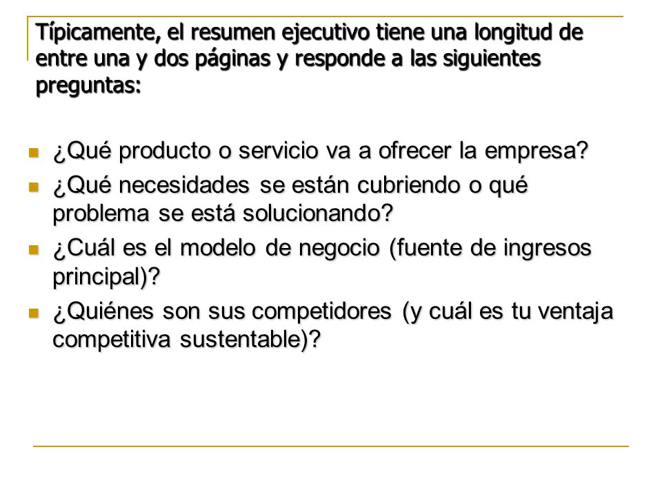 ¿Qué producto o servicio va a ofrecer la empresa