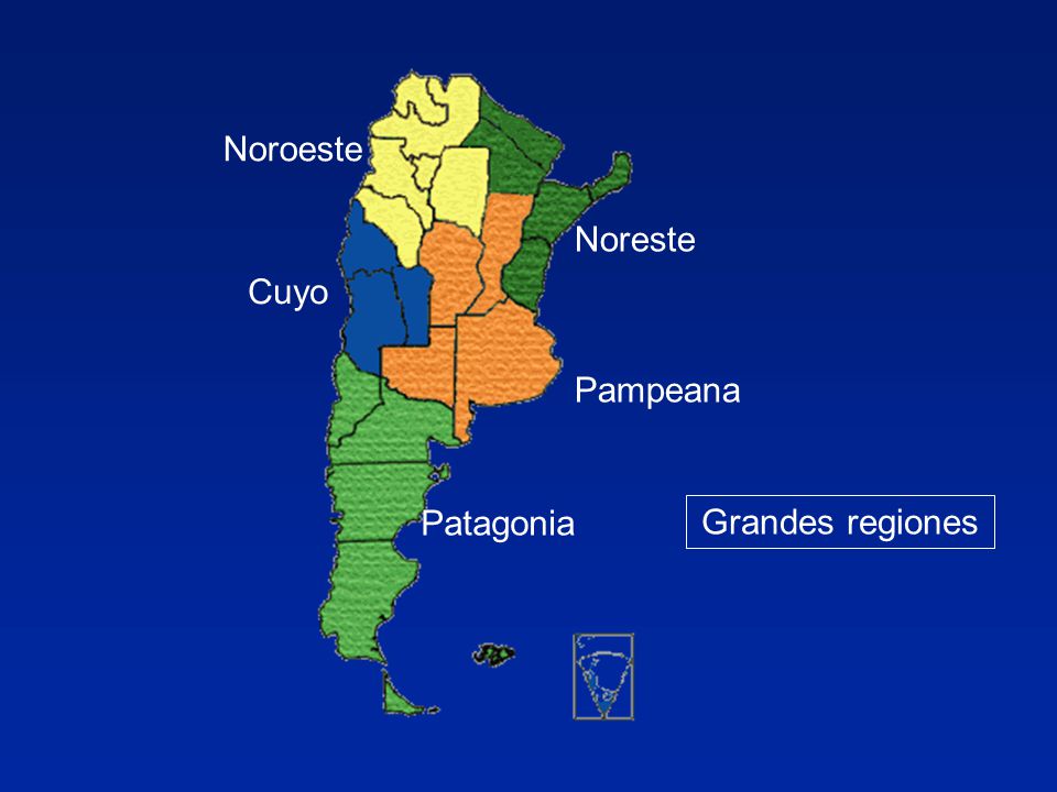 Noroeste Noreste Cuyo Pampeana Patagonia Grandes regiones