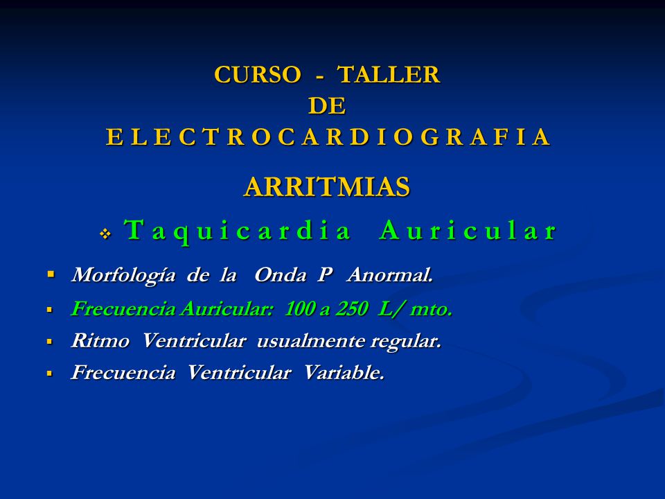 CURSO - TALLER DE E L E C T R O C A R D I O G R A F I A