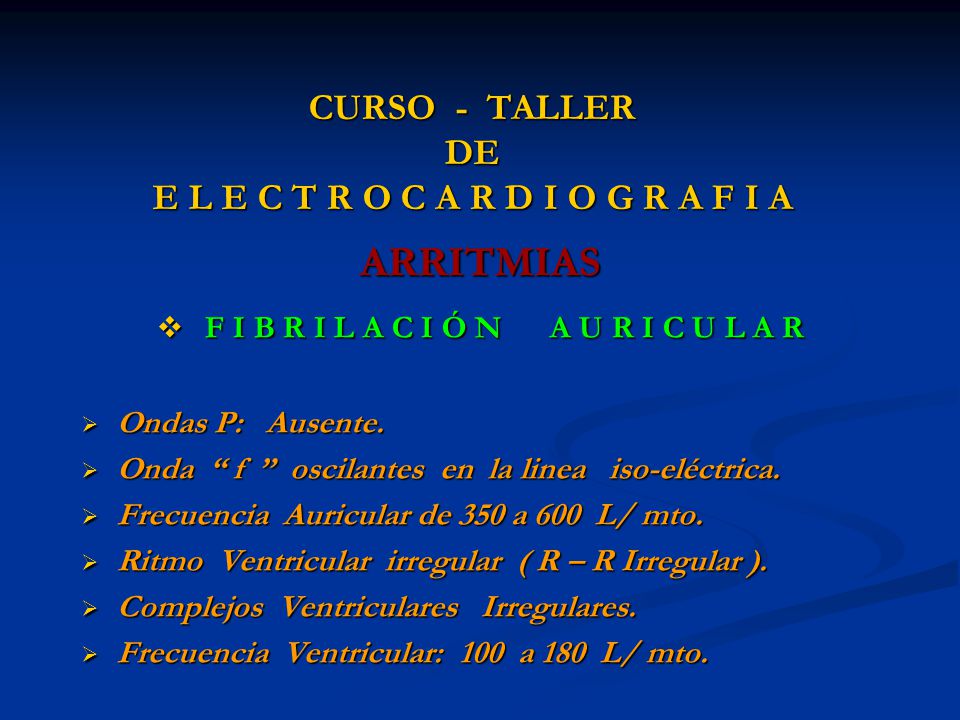CURSO - TALLER DE E L E C T R O C A R D I O G R A F I A