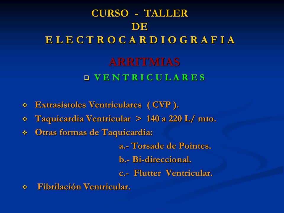CURSO - TALLER DE E L E C T R O C A R D I O G R A F I A