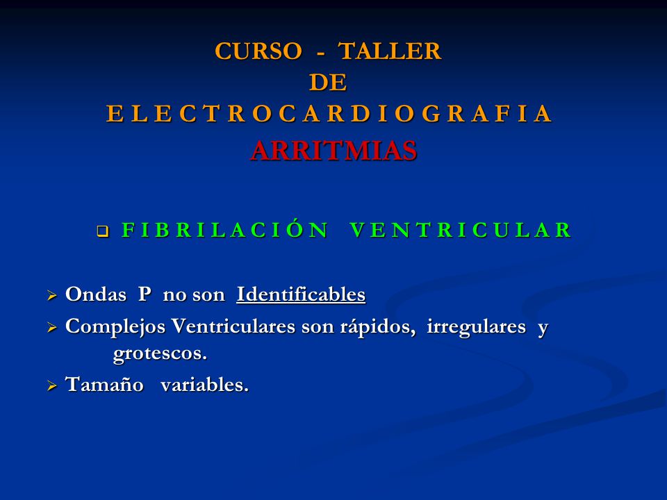 CURSO - TALLER DE E L E C T R O C A R D I O G R A F I A