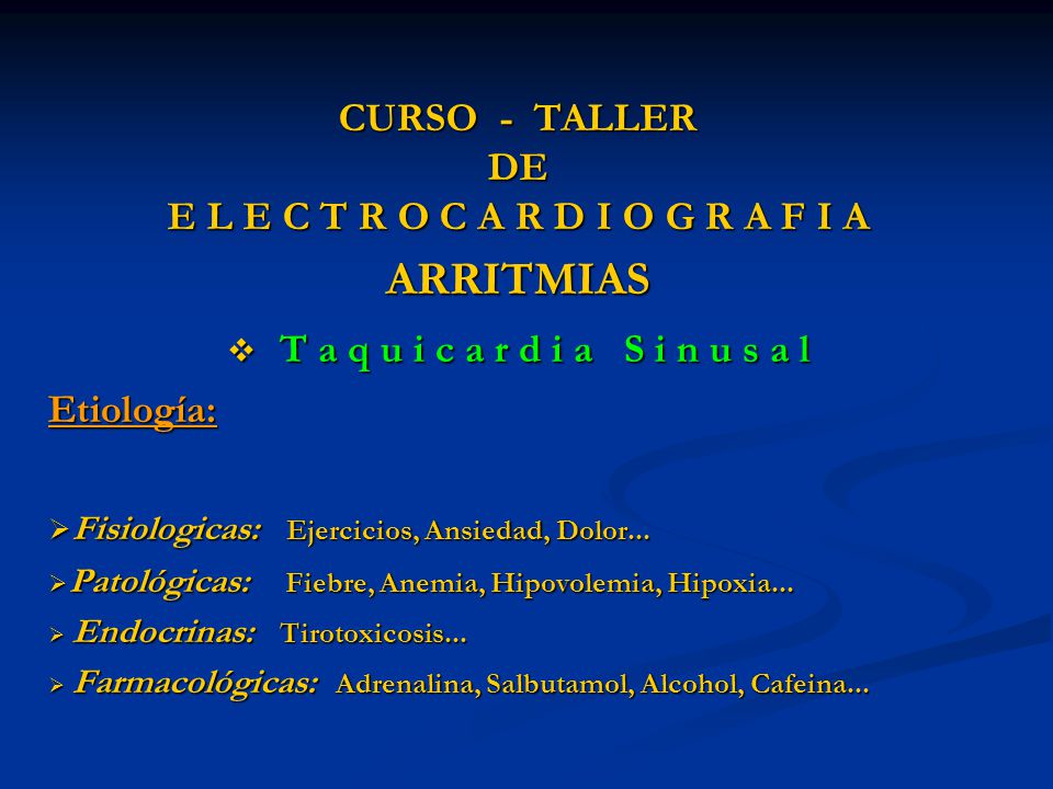 CURSO - TALLER DE E L E C T R O C A R D I O G R A F I A