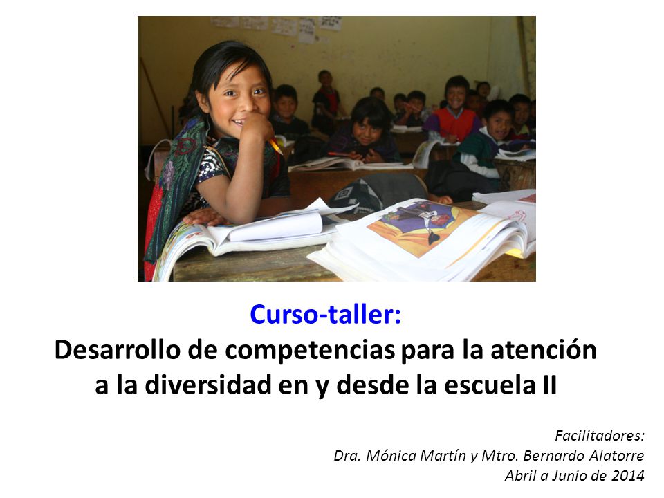 Curso-taller: Desarrollo de competencias para la atención a la diversidad en y desde la escuela II