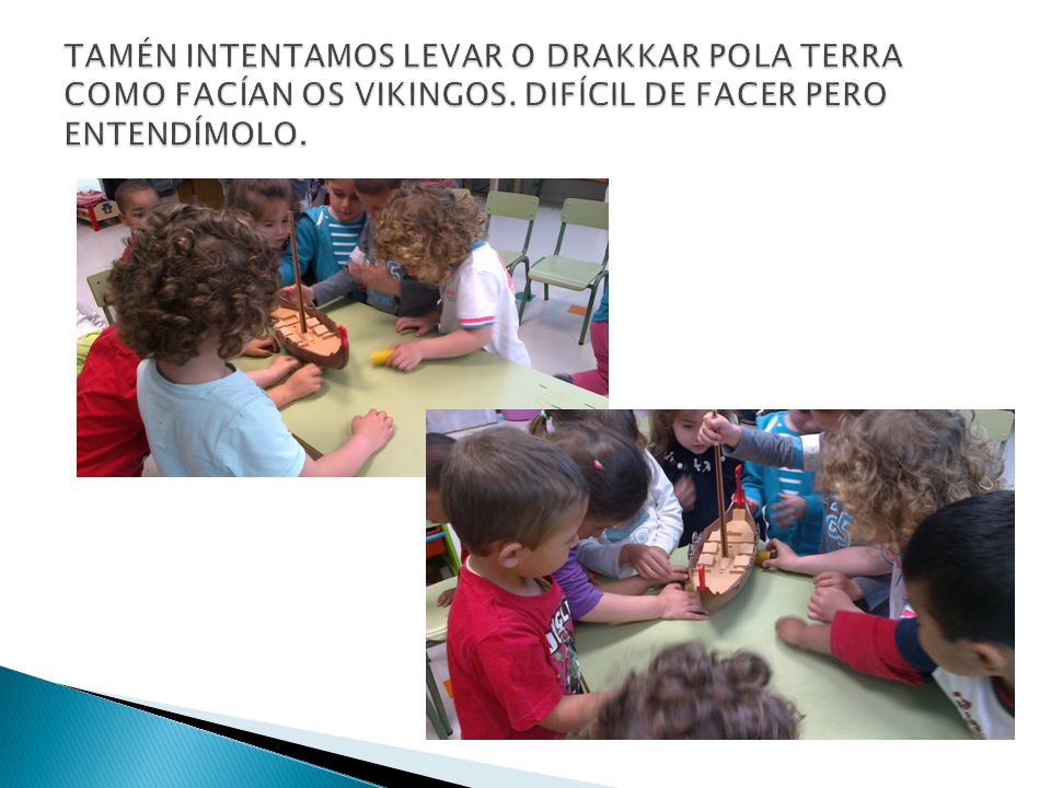 TAMÉN INTENTAMOS LEVAR O DRAKKAR POLA TERRA COMO FACÍAN OS VIKINGOS