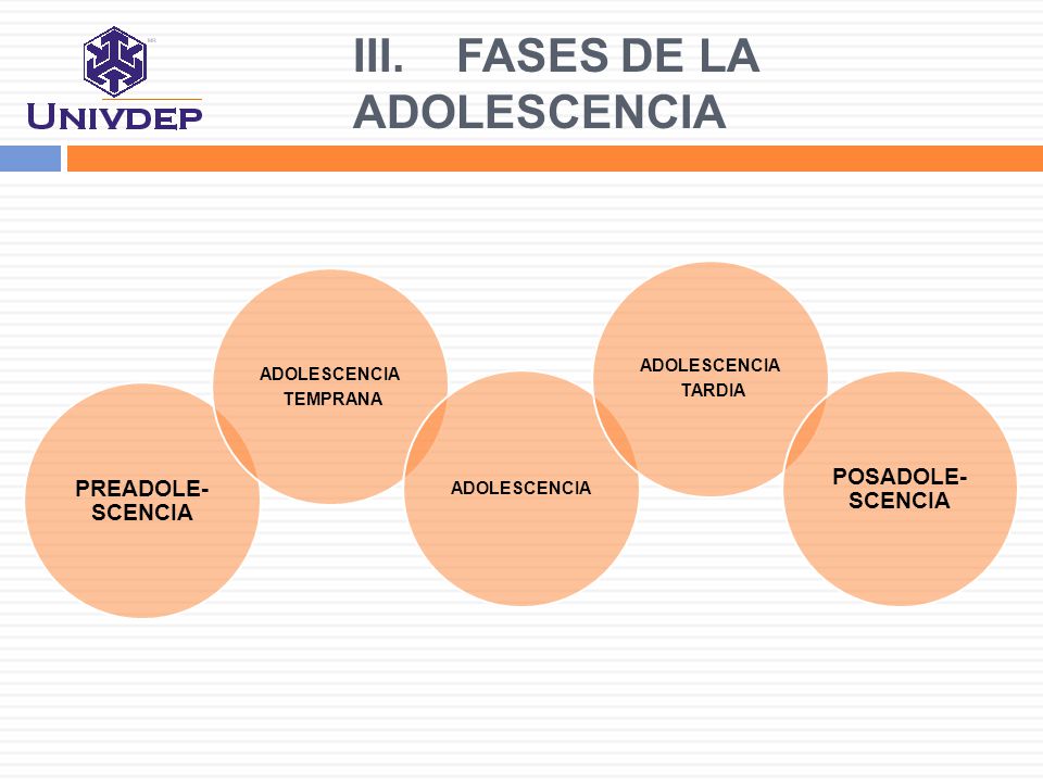III. FASES DE LA ADOLESCENCIA
