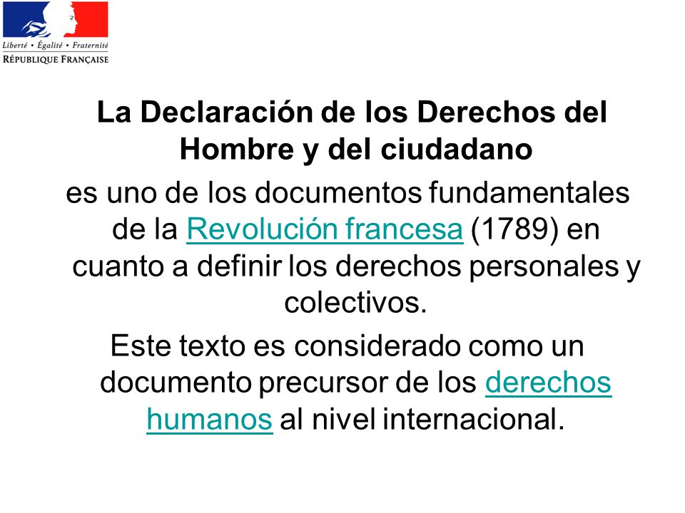 La Declaración de los Derechos del Hombre y del ciudadano