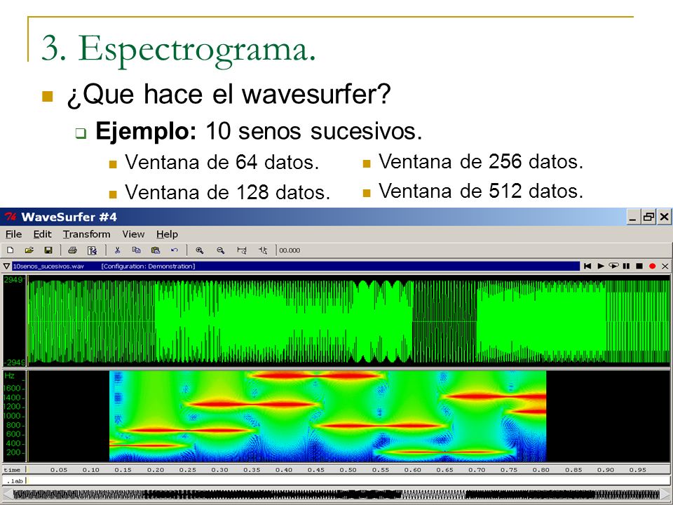 3. Espectrograma. ¿Que hace el wavesurfer