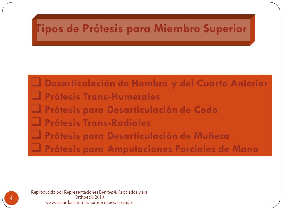 Tipos de Prótesis para Miembro Superior