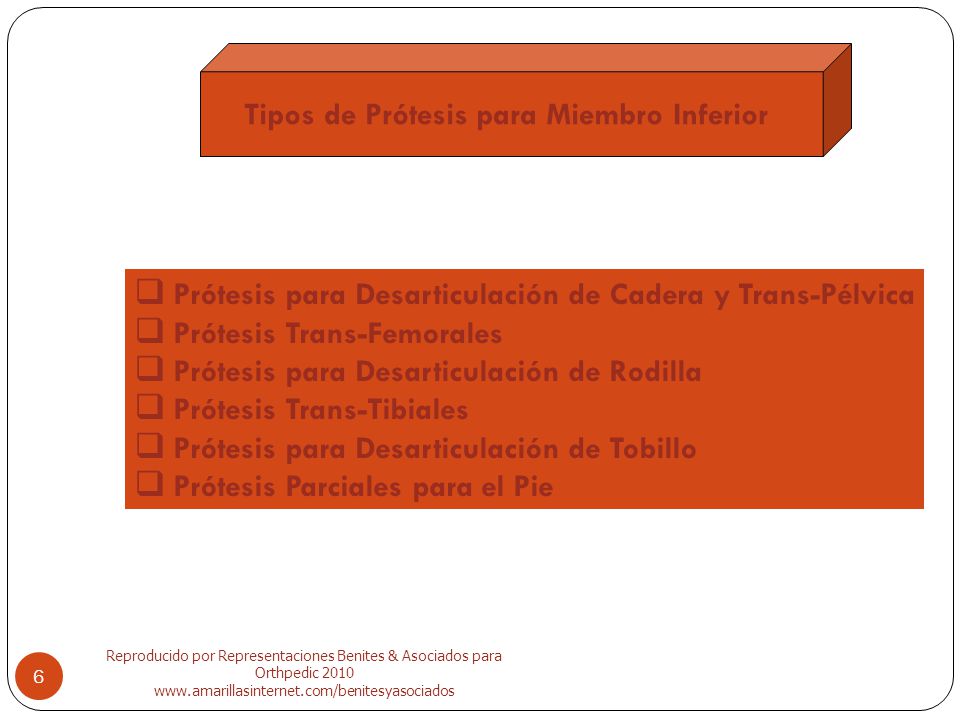 Tipos de Prótesis para Miembro Inferior