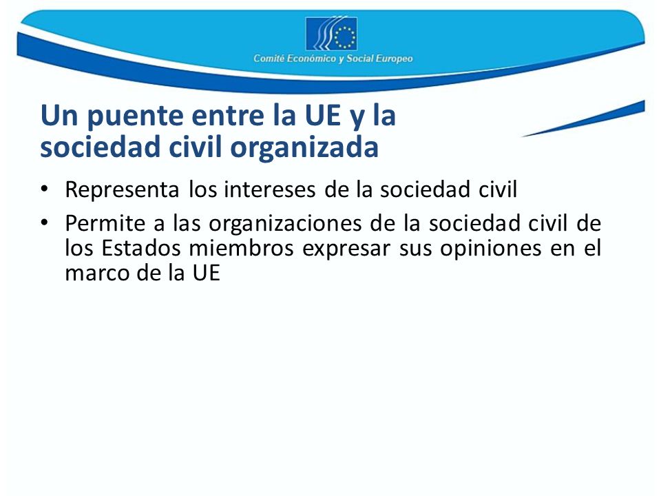 Un puente entre la UE y la sociedad civil organizada
