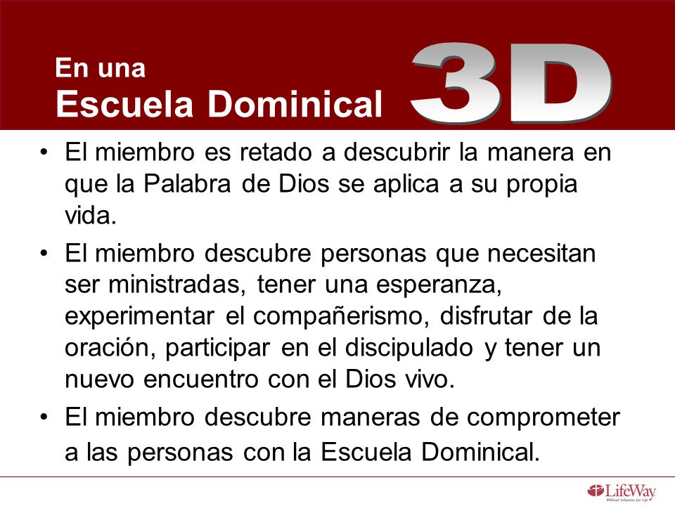 El miembro es retado a descubrir la manera en que la Palabra de Dios se aplica a su propia vida.