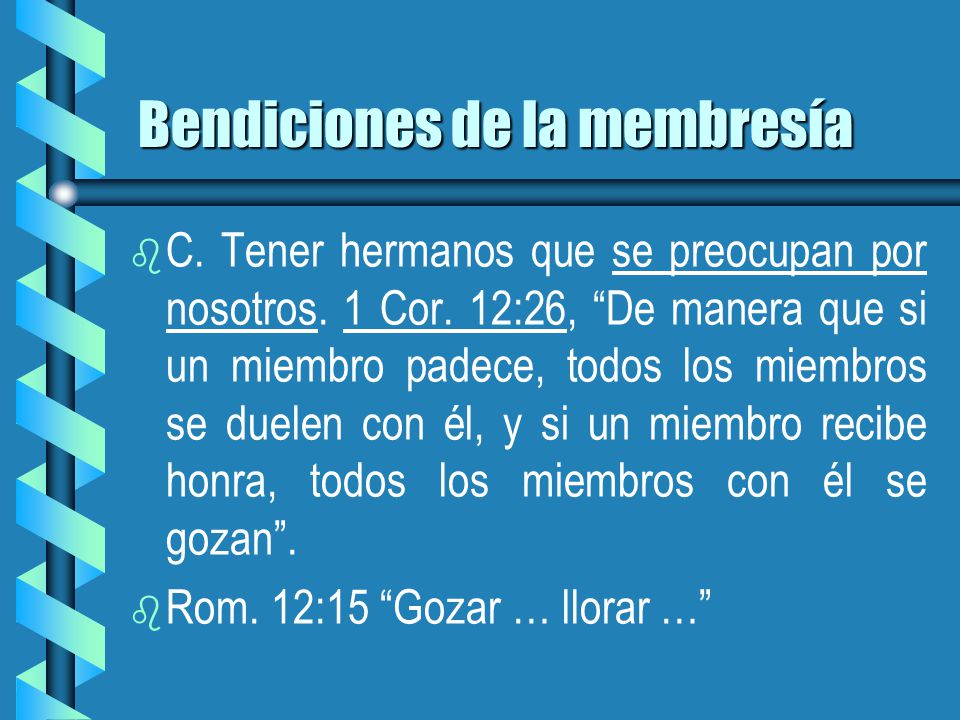 Bendiciones de la membresía