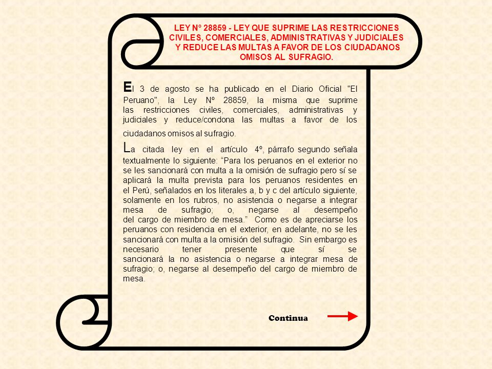 Y REDUCE LAS MULTAS A FAVOR DE LOS CIUDADANOS OMISOS AL SUFRAGIO.