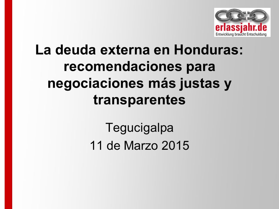 La deuda externa en Honduras: recomendaciones para negociaciones más justas y transparentes