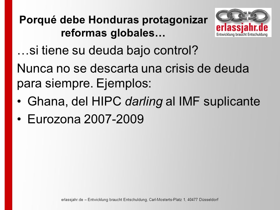 Porqué debe Honduras protagonizar reformas globales…
