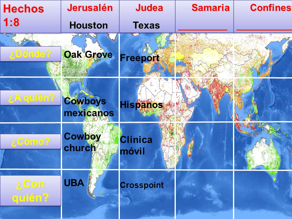 Hechos 1:8 ¿Con quién Jerusalén Houston Judea Texas Samaria _________