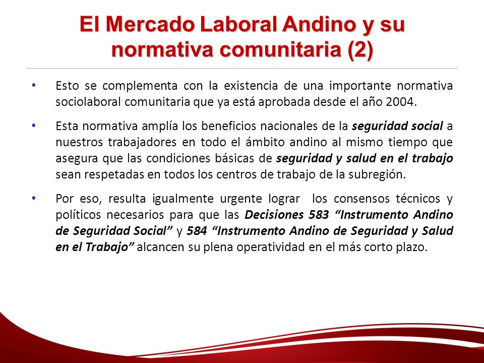 El Mercado Laboral Andino y su normativa comunitaria (2)