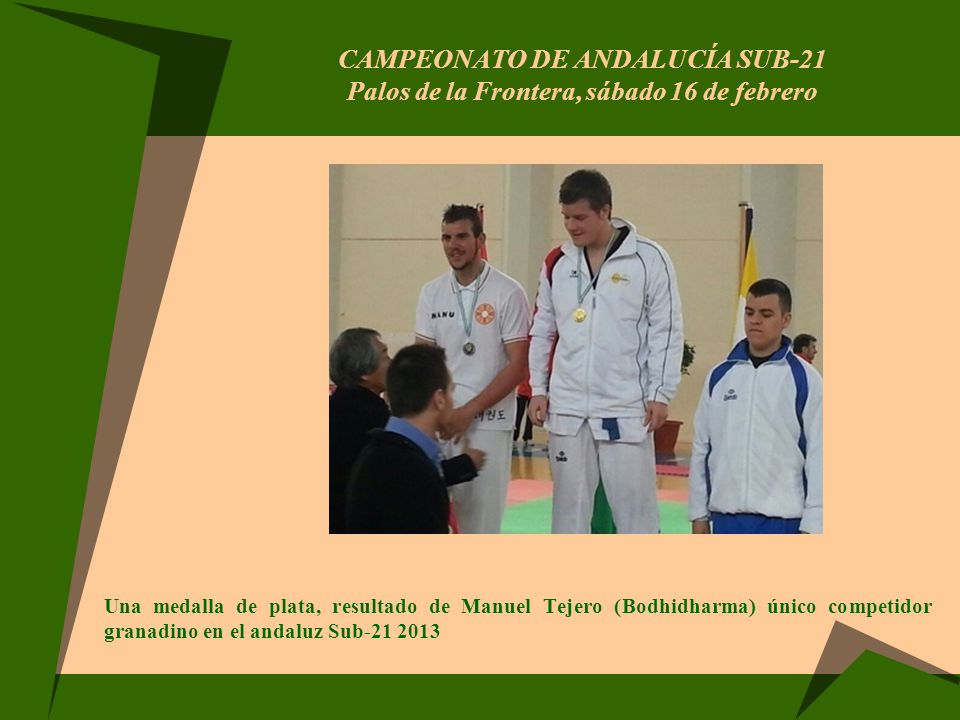 CAMPEONATO DE ANDALUCÍA SUB-21 Palos de la Frontera, sábado 16 de febrero