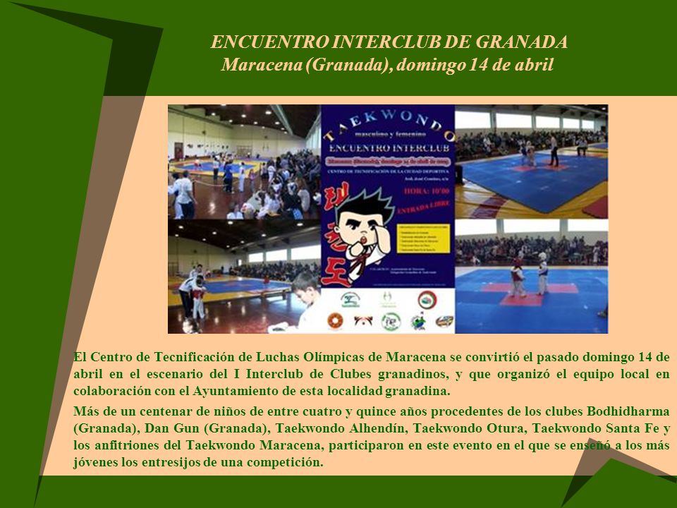 ENCUENTRO INTERCLUB DE GRANADA Maracena (Granada), domingo 14 de abril