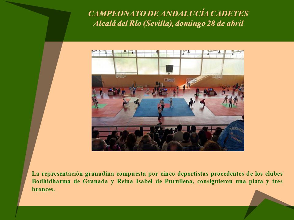 CAMPEONATO DE ANDALUCÍA CADETES Alcalá del Río (Sevilla), domingo 28 de abril
