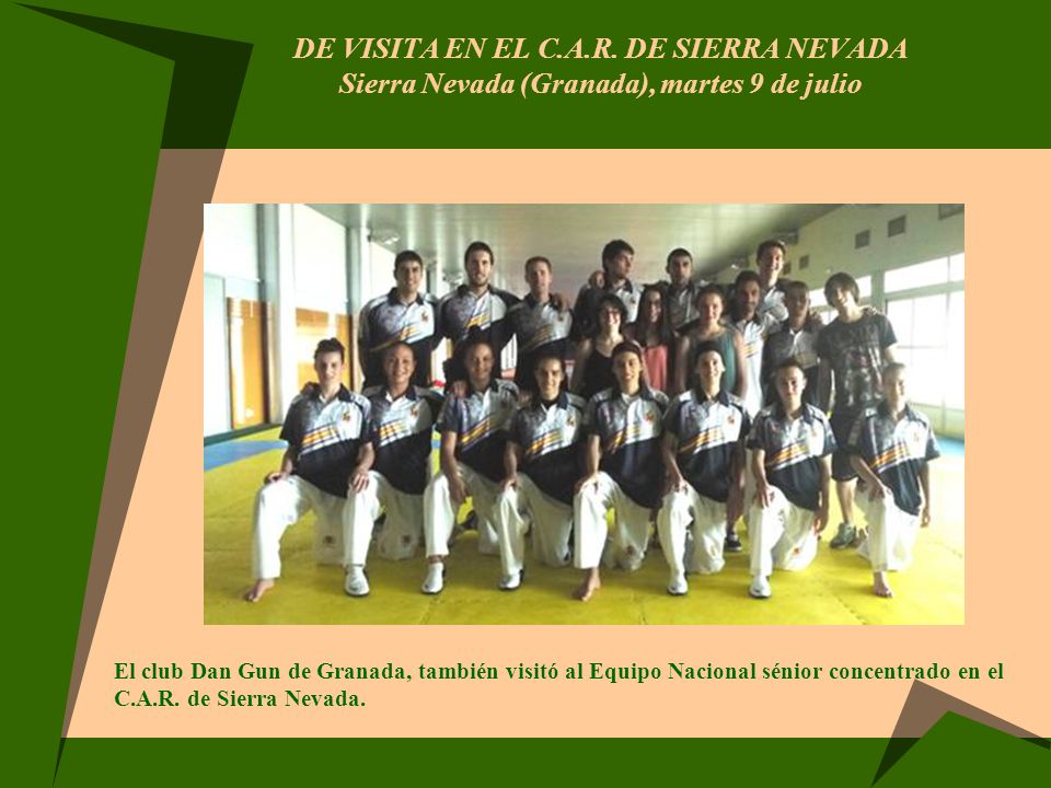 DE VISITA EN EL C.A.R. DE SIERRA NEVADA Sierra Nevada (Granada), martes 9 de julio