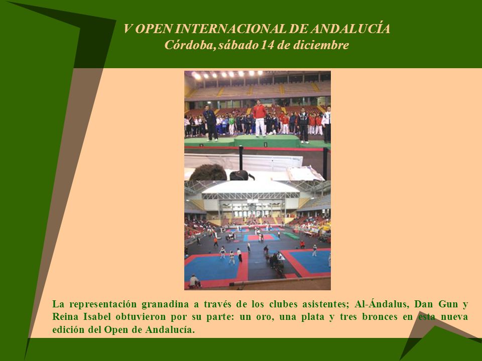 V OPEN INTERNACIONAL DE ANDALUCÍA Córdoba, sábado 14 de diciembre