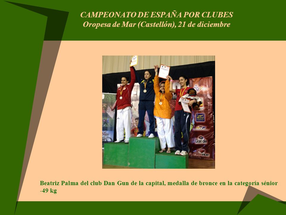 CAMPEONATO DE ESPAÑA POR CLUBES Oropesa de Mar (Castellón), 21 de diciembre