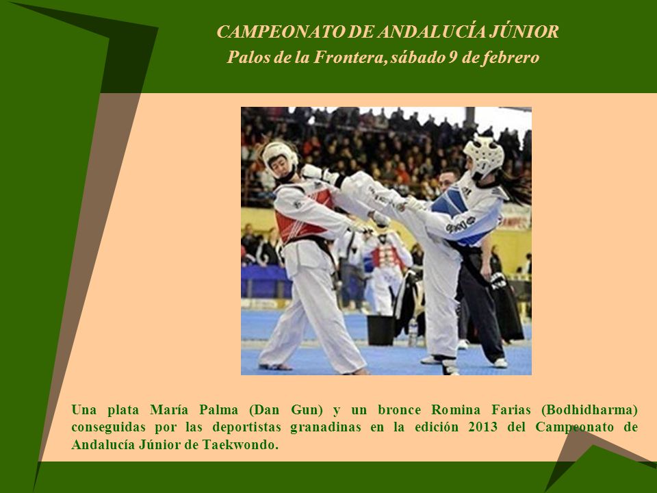CAMPEONATO DE ANDALUCÍA JÚNIOR Palos de la Frontera, sábado 9 de febrero