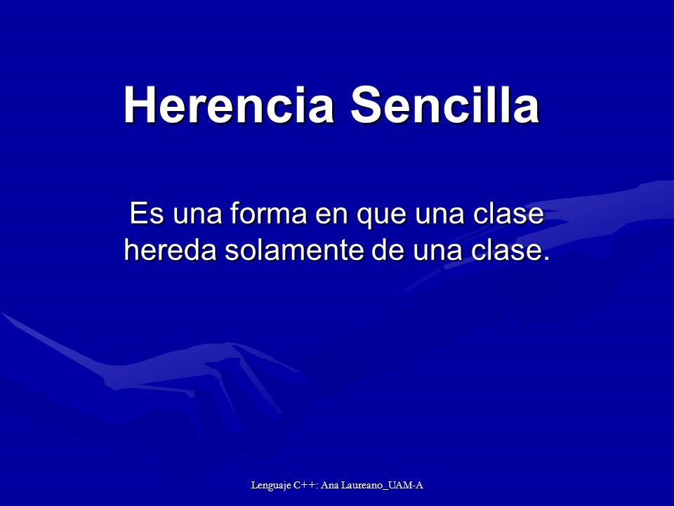 Es una forma en que una clase hereda solamente de una clase.