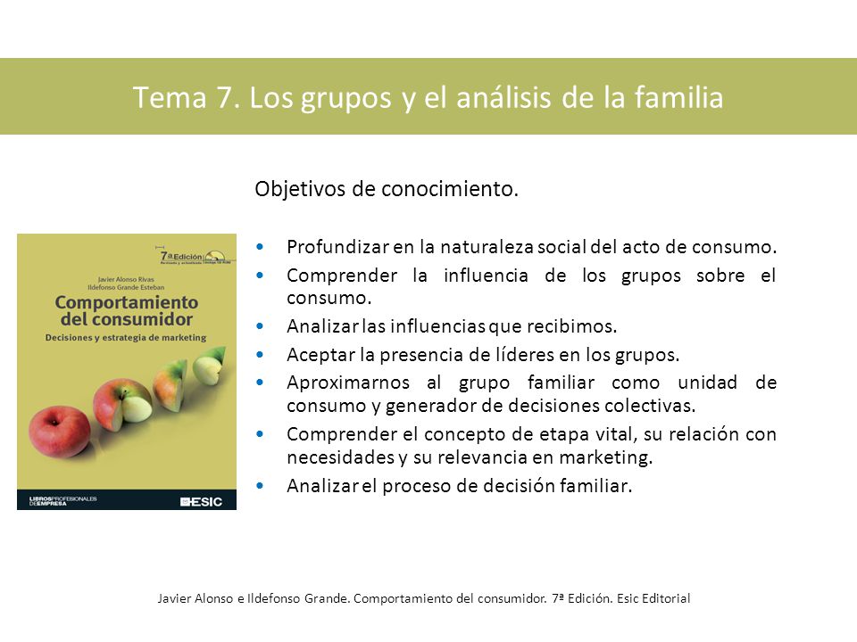 Tema 7. Los grupos y el análisis de la familia