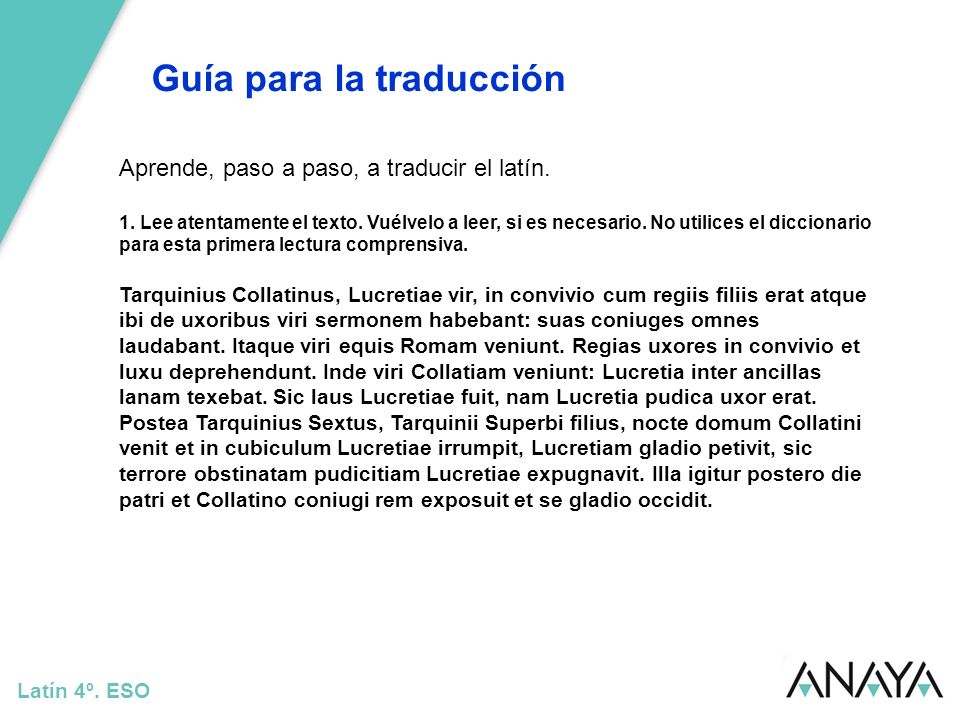 Guía para la traducción