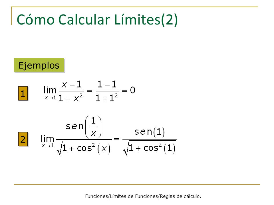 Cómo Calcular Límites(2)