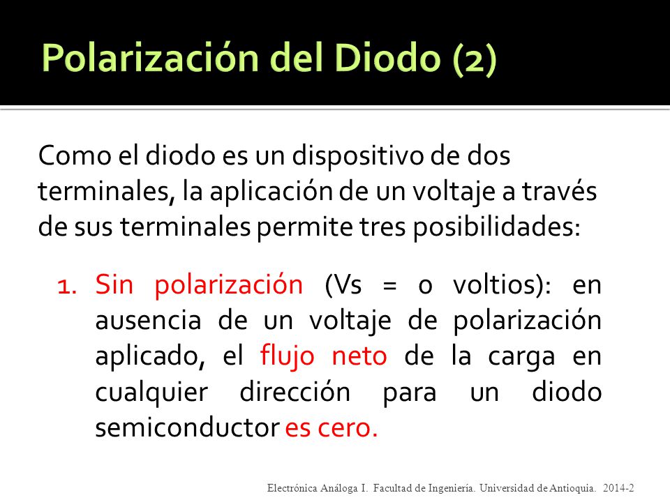 Polarización del Diodo (2)