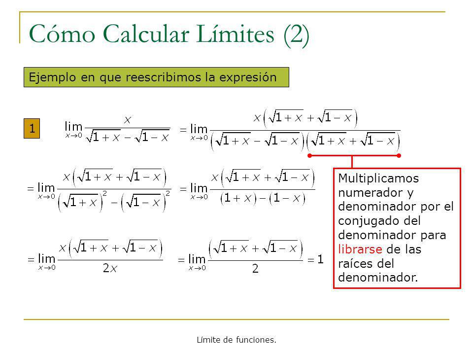 Cómo Calcular Límites (2)