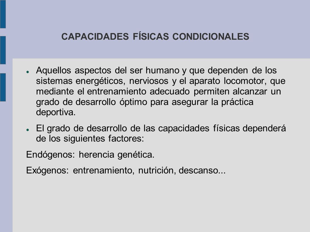CAPACIDADES FÍSICAS CONDICIONALES