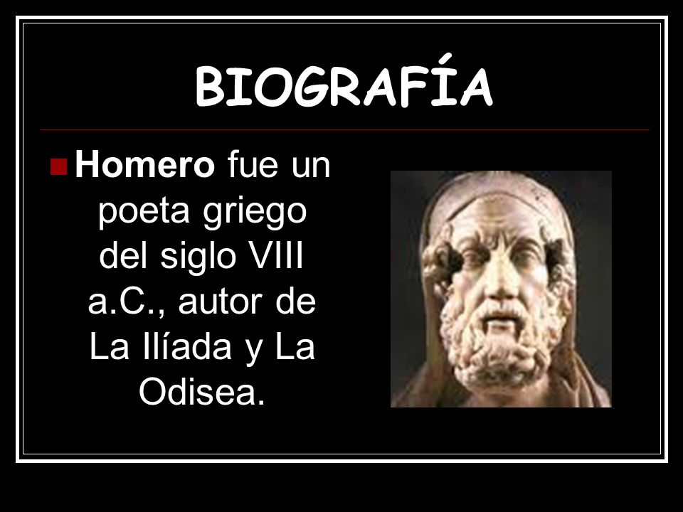HOMERO La Ilíada y La Odisea. - ppt descargar