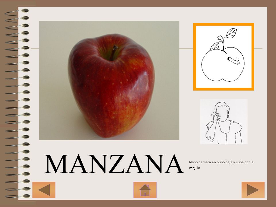 MANZANA Mano cerrada en puño baja y sube por la mejilla