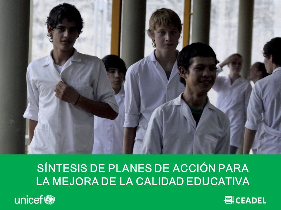 SÍNTESIS DE PLANES DE ACCIÓN PARA LA MEJORA DE LA CALIDAD EDUCATIVA