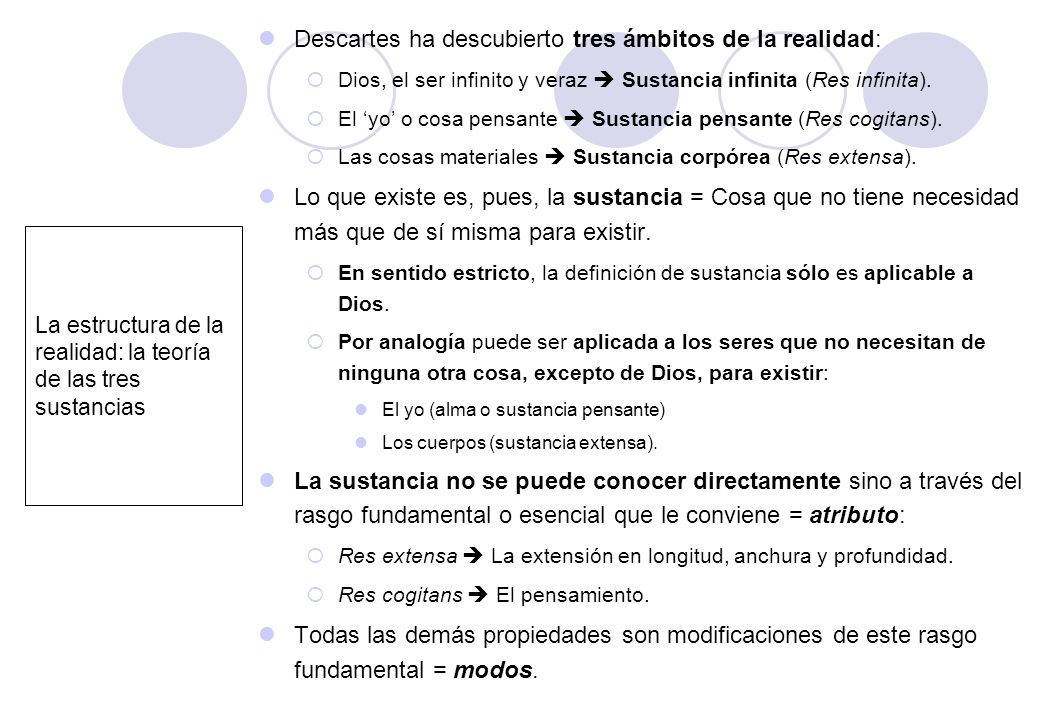 La estructura de la realidad: la teoría de las tres sustancias